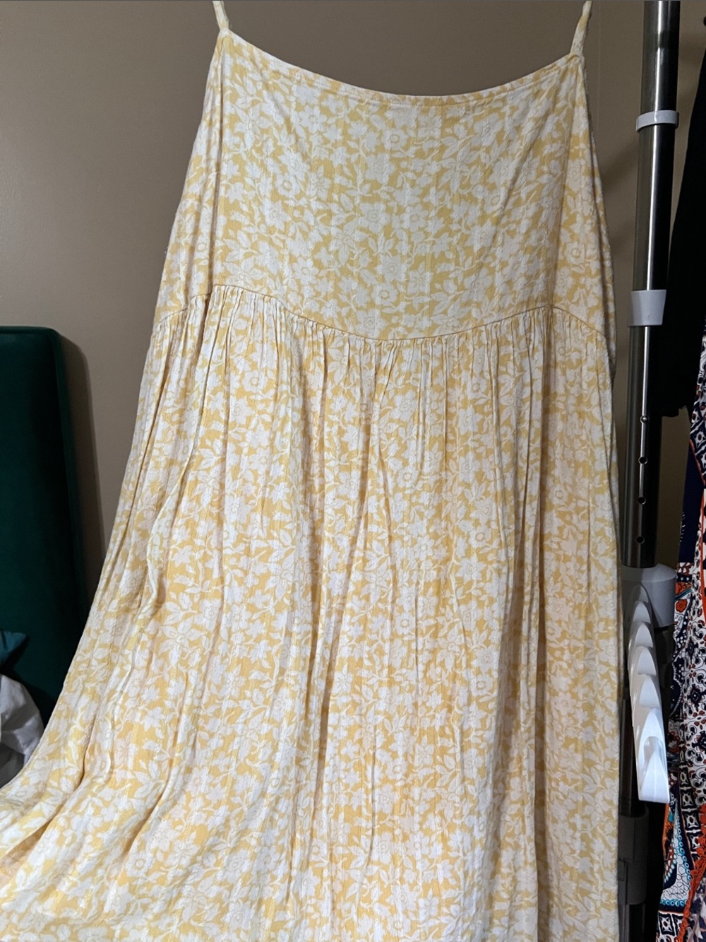 Yellow Floral baby doll dress